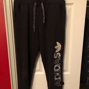 Adidas animal print joggers